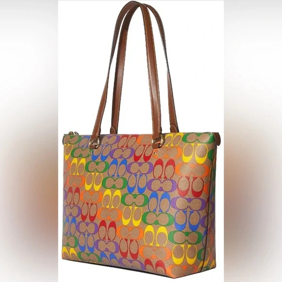 Coach Signature Canvas - Rainbow - Khaki Multi - Picture 2 of 2